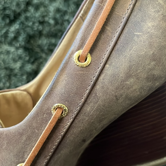 Sperry brown leather wedges - boat shoe style - Picture 4 of 12